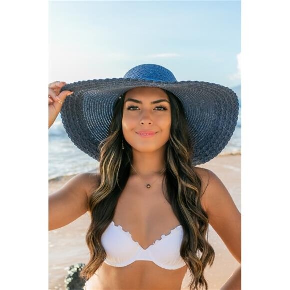Scallop Edge Bow Accent Sunhat main image 9